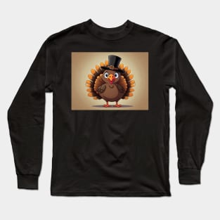 Cute Thanksgiving turkey Long Sleeve T-Shirt